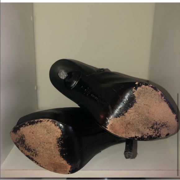 Report Signature Mott peep toe heeled booties, black, size 6 - Picture 14 of 16